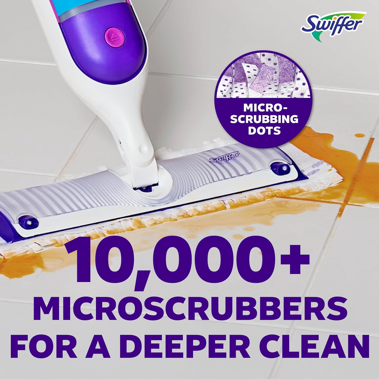 Swiffer PowerMop Multi-Surface Mop Kit for Floor Cleaning, Fresh Scent