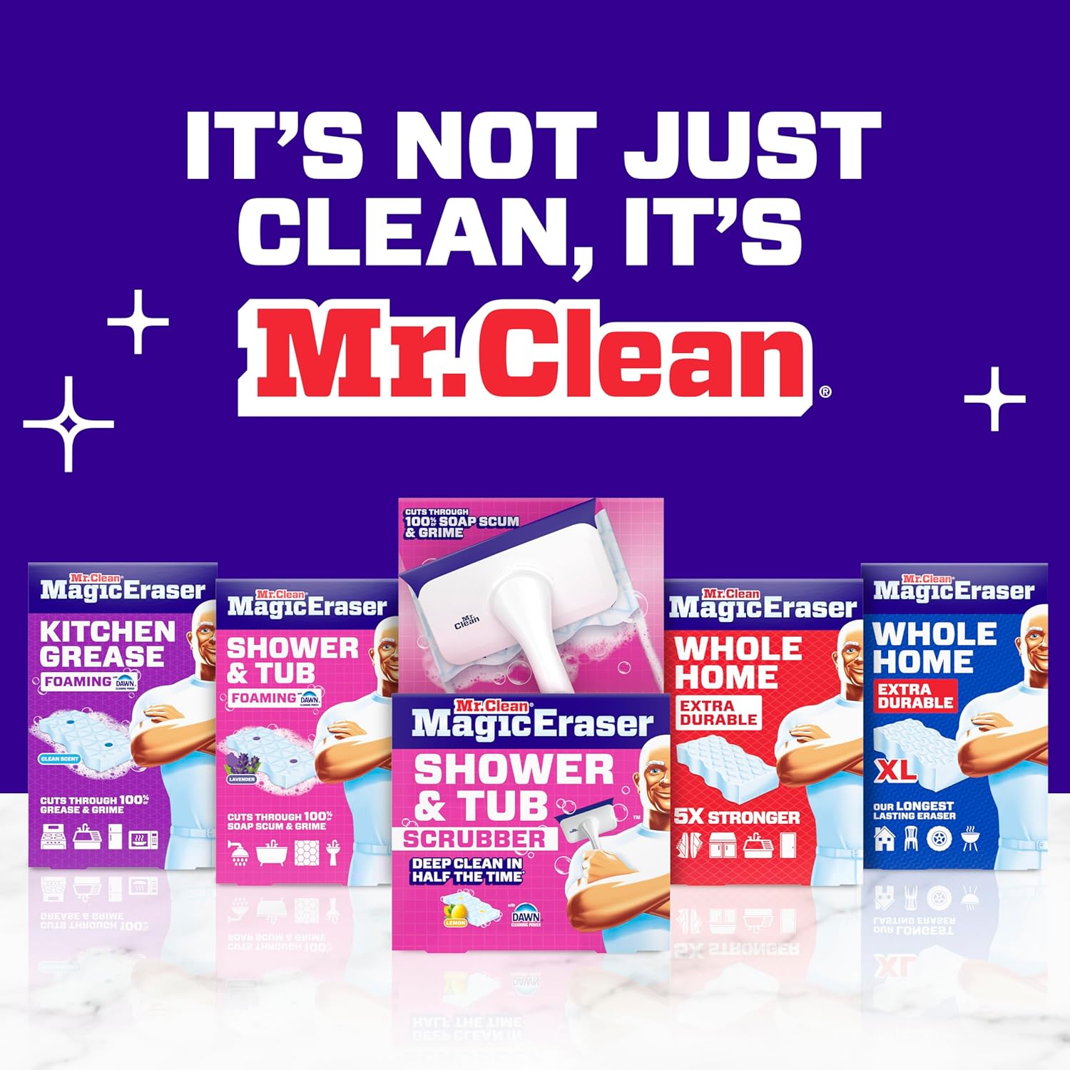 Mr. Clean Magic Eraser Sponge, All Purpose Cleaner, Cleaning Scrubber, Wall