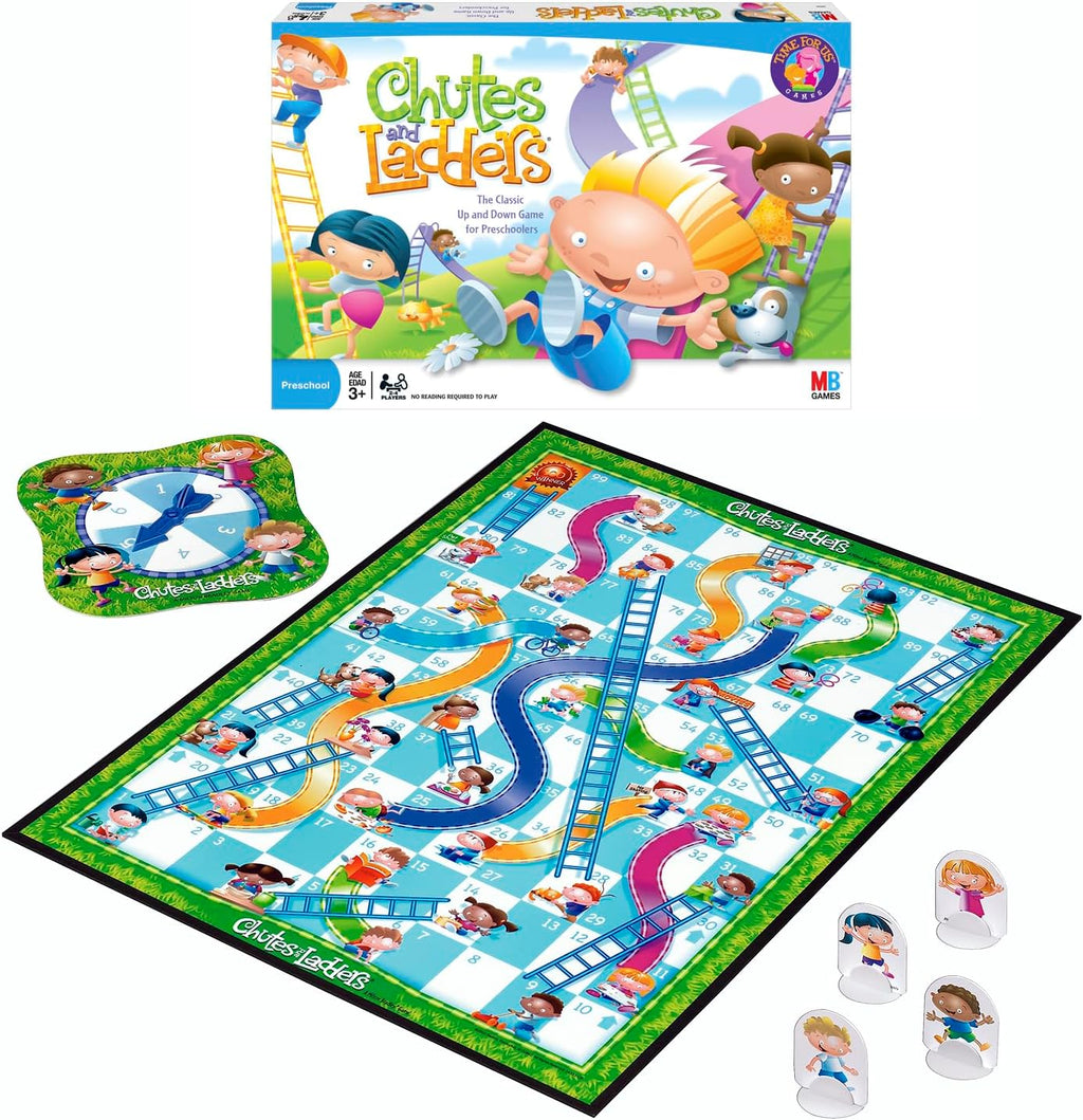 Hasbro Gaming Chutes and Ladders Board Game, 2 to 4 Players, Easter Gift for
