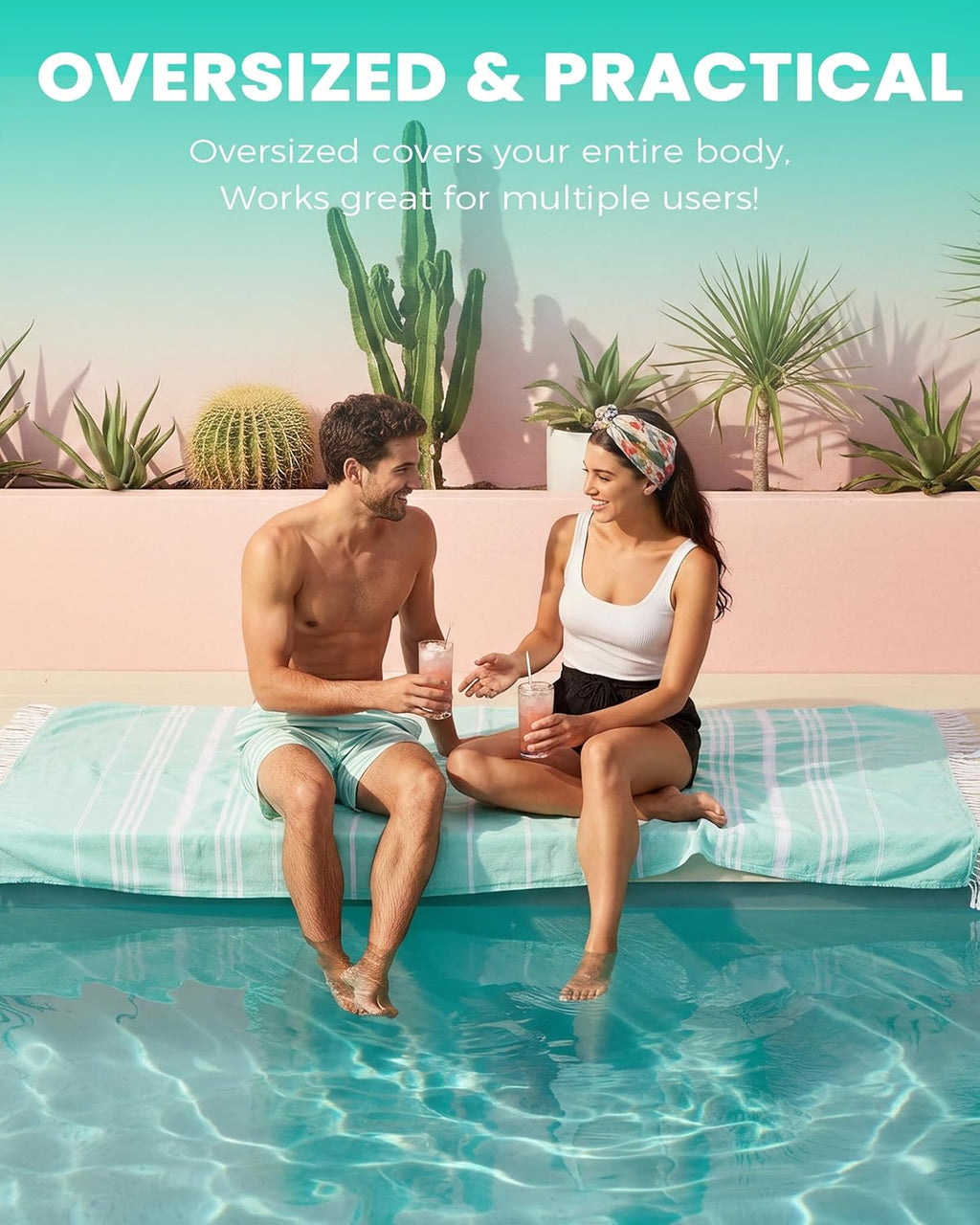 Antfuny Turkish Beach Towels Vacation Essentials Quick Dry Sand Free