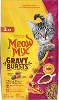 Meow Mix Gravy Bursts, Savory Chicken Flavor Mix, Gravy Filled Dry Cat Food