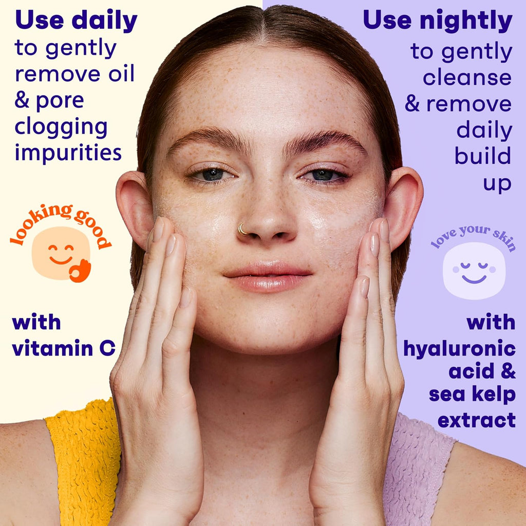 Clean & Clear 2-Pack Oil-Free Facial Cleansers with Citrus Scent, Morning