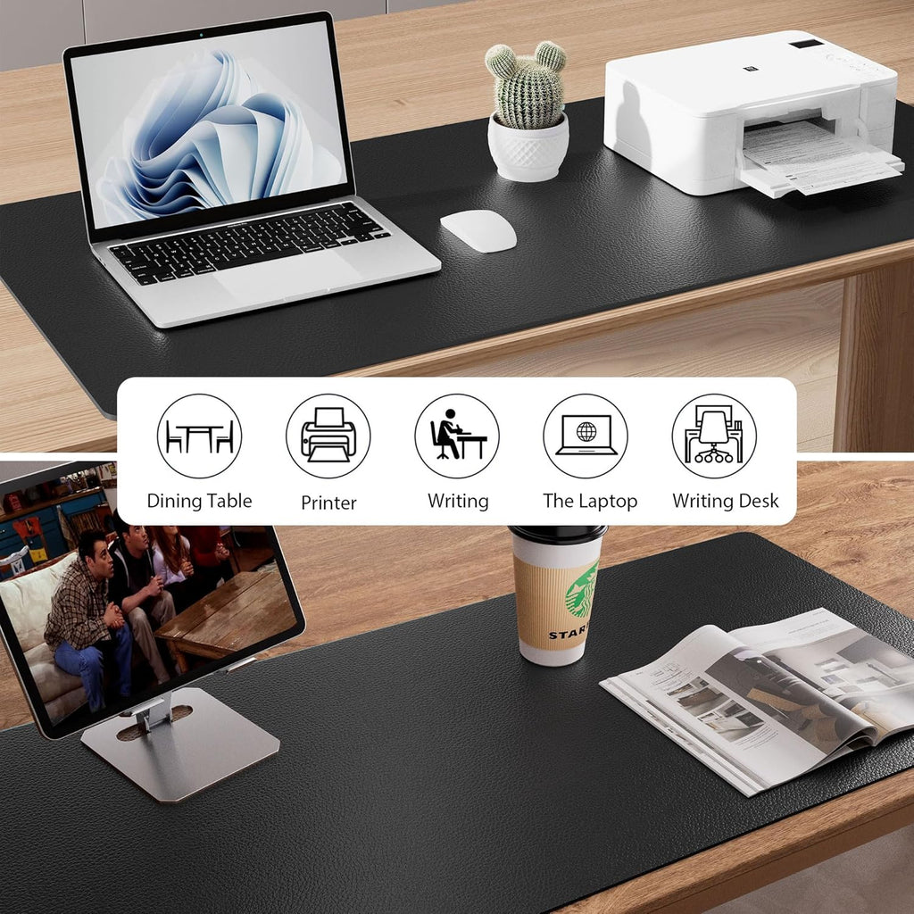 Aothia Non-Slip Waterproof PU Leather Desk Pad Protector for Mouse, Writing