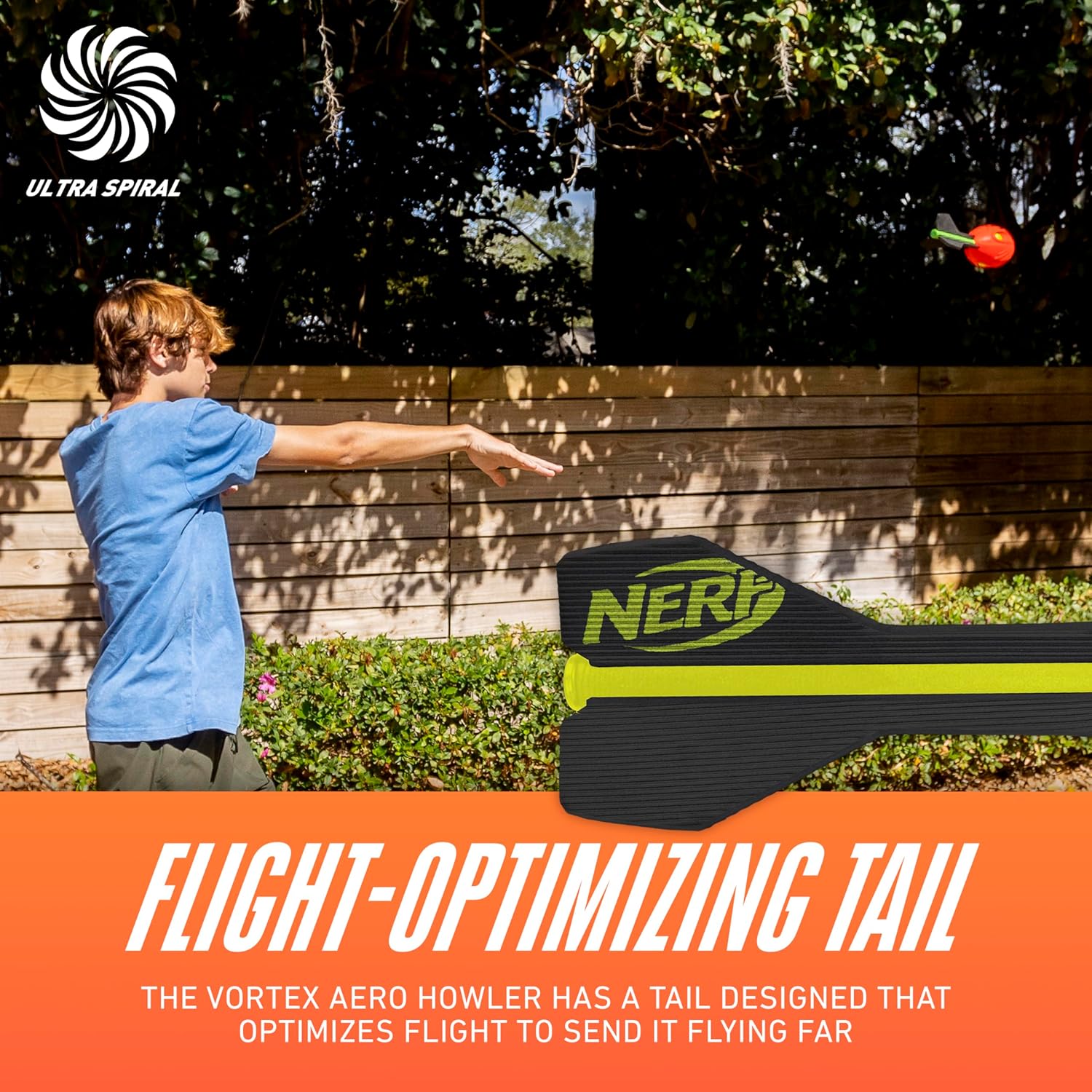 Nerf Vortex Aero Howler Foam Ball, Classic Long-Distance Football