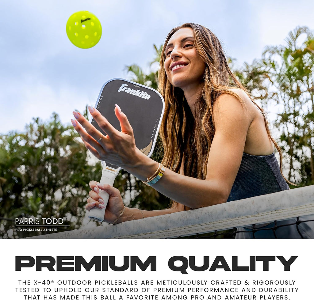 Franklin Sports X-40 Outdoor Pickleballs - Official Ball of USA Pickleball