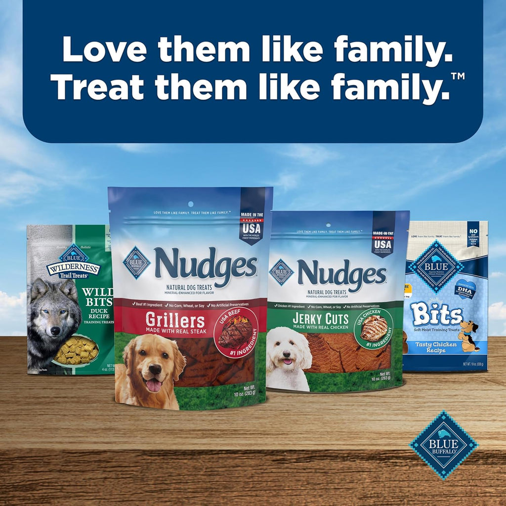 Blue Buffalo Nudges Grillers Natural Dog Treats, Made in the USA with Real