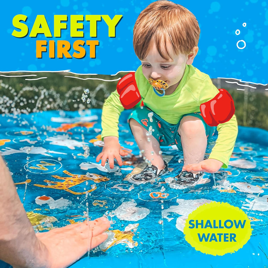 SplashEZ 3-in-1 Splash Pad, Sprinkler for Kids & Baby Pool for Learning ‰ÛÒ