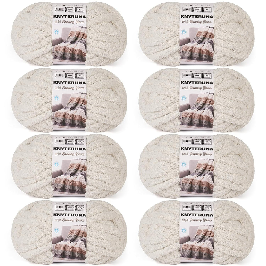 Chunky Yarn for Hand Knitting, #10 Chunky Blanket Chenille Yarn, Large Bulky