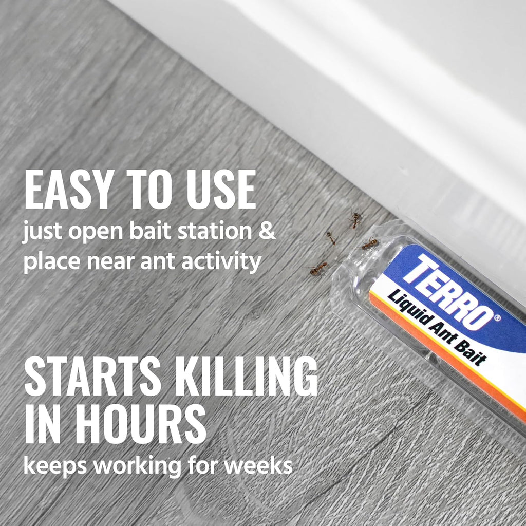TERRO Ant Killer Bait Stations T300B - Liquid Bait to Eliminate Ants - Bait