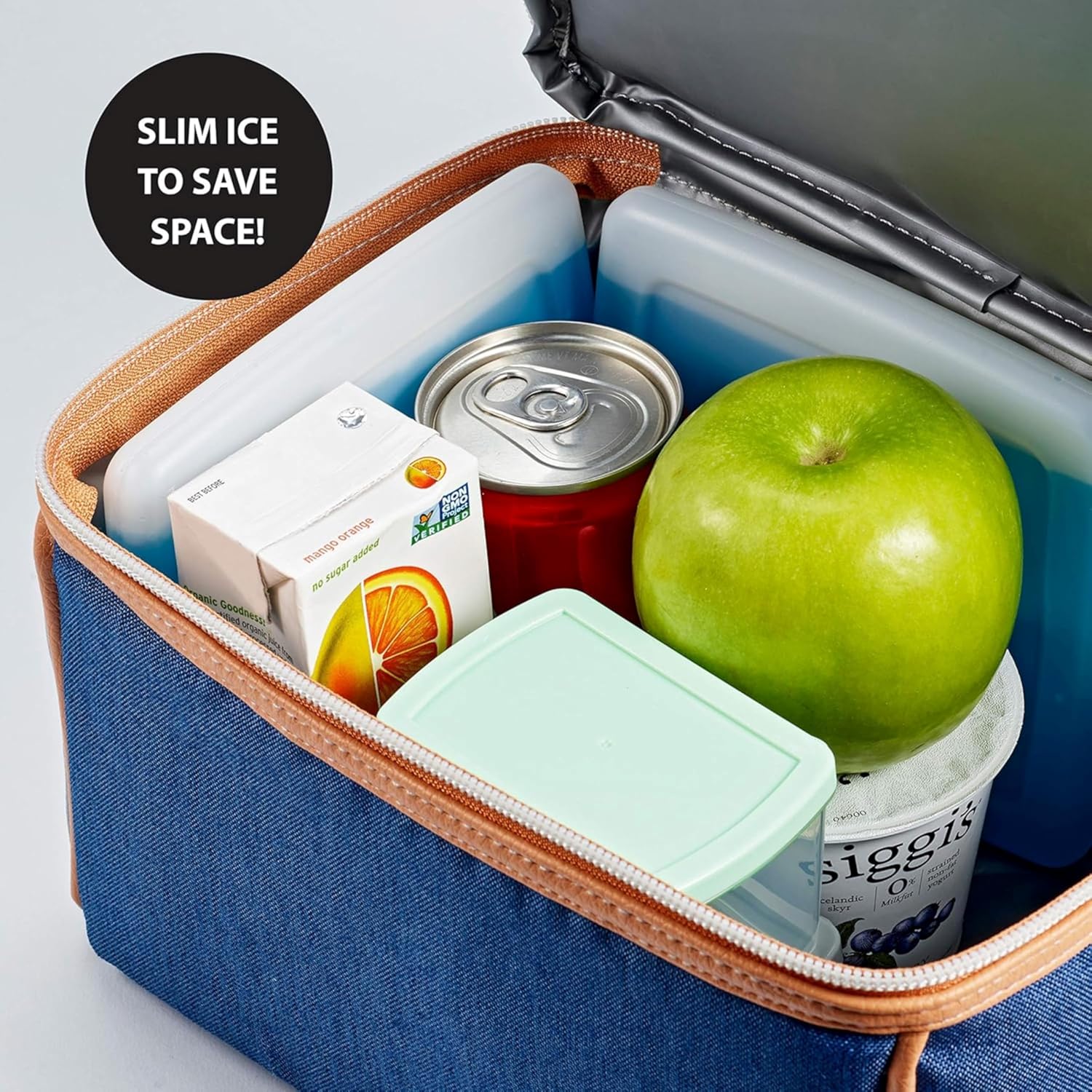 Fit + Fresh Cool Coolers Slim, Reusable Ice Packs for Lunch Bags, Beach Bags