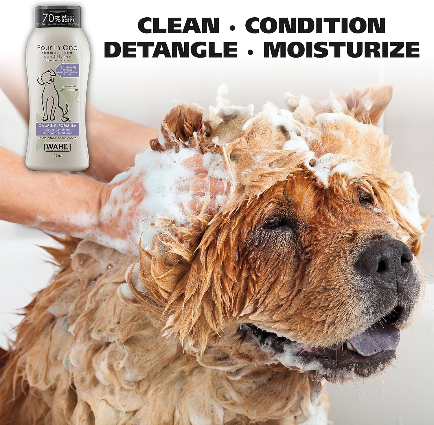 Wahl USA 4-in-1 Calming Dog Shampoo with Lavender Chamomile Scent ‰ÛÒ Cleans